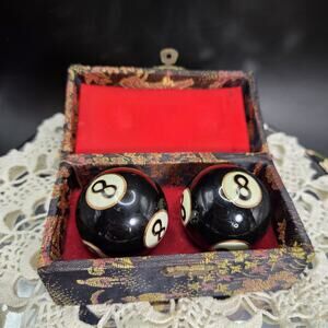 VGT Chinese 8 Ball Hand Massage Musical Chiming Baoding Cloisonne Chi Balls